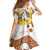 Burkina Faso Family Matching Off The Shoulder Long Sleeve Dress and Hawaiian Shirt with Brown White Yellow Abstract Design - Wonder Print Shop