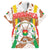 Burkina Faso Family Matching Off Shoulder Maxi Dress and Hawaiian Shirt with Brown White Yellow Abstract Design - Wonder Print Shop