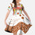 Burkina Faso Family Matching Puletasi and Hawaiian Shirt with Brown White Yellow Abstract Design - Wonder Print Shop