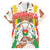 Burkina Faso Family Matching Short Sleeve Bodycon Dress and Hawaiian Shirt with Brown White Yellow Abstract Design - Wonder Print Shop