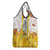 Burkina Faso Grocery Bag with Brown White Yellow Abstract Design - Wonder Print Shop