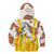 Burkina Faso Kid Hoodie with Brown White Yellow Abstract Design - Wonder Print Shop