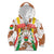 Burkina Faso Kid Hoodie with Brown White Yellow Abstract Design - Wonder Print Shop