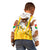 Burkina Faso Kid Hoodie with Brown White Yellow Abstract Design - Wonder Print Shop