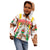 Burkina Faso Kid Hoodie with Brown White Yellow Abstract Design - Wonder Print Shop