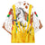 Burkina Faso Kimono with Brown White Yellow Abstract Design - Wonder Print Shop