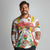 Burkina Faso Long Sleeve Polo Shirt with Brown White Yellow Abstract Design - Wonder Print Shop