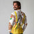 Burkina Faso Long Sleeve Polo Shirt with Brown White Yellow Abstract Design - Wonder Print Shop
