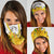 Burkina Faso Neck Gaiter with Brown White Yellow Abstract Design TS04
