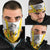 Burkina Faso Neck Gaiter with Brown White Yellow Abstract Design TS04