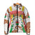 Burkina Faso Padded Jacket with Brown White Yellow Abstract Design - Wonder Print Shop