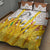 Burkina Faso Quilt Bed Set with Brown White Yellow Abstract Design - Wonder Print Shop