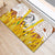Burkina Faso Rubber Doormat with Brown White Yellow Abstract Design - Wonder Print Shop