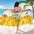 Burkina Faso Sarong with Brown White Yellow Abstract Design - Wonder Print Shop