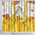 Burkina Faso Shower Curtain with Brown White Yellow Abstract Design - Wonder Print Shop