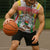 Burkina Faso Sleeveless Hoodie with Brown White Yellow Abstract Design - Wonder Print Shop