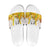 Burkina Faso Slide Sandals with Brown White Yellow Abstract Design - Wonder Print Shop