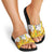 Burkina Faso Slide Sandals with Brown White Yellow Abstract Design - Wonder Print Shop