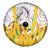 Burkina Faso Spare Tire Cover with Brown White Yellow Abstract Design - Wonder Print Shop