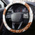 Burkina Faso Steering Wheel Cover with Brown White Yellow Abstract Design - Wonder Print Shop