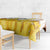 Burkina Faso Tablecloth with Brown White Yellow Abstract Design - Wonder Print Shop