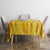 Burkina Faso Tablecloth with Brown White Yellow Abstract Design - Wonder Print Shop