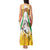 Burkina Faso Tank Maxi Dress with Brown White Yellow Abstract Design - Wonder Print Shop