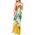 Burkina Faso Tank Maxi Dress with Brown White Yellow Abstract Design - Wonder Print Shop
