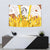Burkina Faso Tapestry with Brown White Yellow Abstract Design - Wonder Print Shop