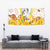 Burkina Faso Tapestry with Brown White Yellow Abstract Design - Wonder Print Shop