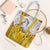 Burkina Faso Tote Bag with Brown White Yellow Abstract Design - Wonder Print Shop