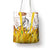 Burkina Faso Tote Bag with Brown White Yellow Abstract Design - Wonder Print Shop