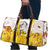 Burkina Faso Travel Bag with Brown White Yellow Abstract Design - Wonder Print Shop