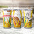 Burkina Faso Tumbler Cup with Brown White Yellow Abstract Design - Wonder Print Shop