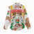 Burkina Faso Women Casual Shirt with Brown White Yellow Abstract Design - Wonder Print Shop