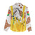 Burkina Faso Women Casual Shirt with Brown White Yellow Abstract Design - Wonder Print Shop