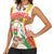 Burkina Faso Women Sleeveless Polo Shirt with Brown White Yellow Abstract Design - Wonder Print Shop