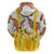 Burkina Faso Zip Hoodie with Brown White Yellow Abstract Design - Wonder Print Shop