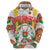 Burkina Faso Zip Hoodie with Brown White Yellow Abstract Design - Wonder Print Shop