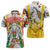 Burkina Faso Zipper Polo Shirt with Brown White Yellow Abstract Design - Wonder Print Shop