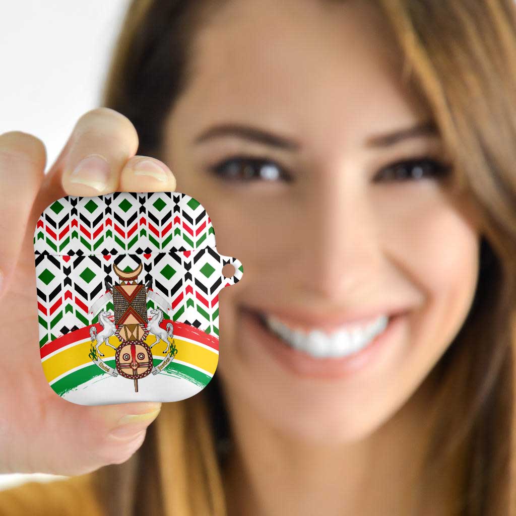 Burkina Faso AirPods Case with Red Green Black Geometric Design - Wonder Print Shop