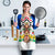 Burkina Faso Apron with Red Green Black Geometric Design - Wonder Print Shop