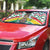 Burkina Faso Auto Sun Shade with Red Green Black Geometric Design - Wonder Print Shop