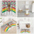 Burkina Faso Bathroom Set with Red Green Black Geometric Design - Wonder Print Shop
