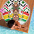 Burkina Faso Beach Blanket with Red Green Black Geometric Design - Wonder Print Shop
