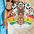 Burkina Faso Beach Blanket with Red Green Black Geometric Design - Wonder Print Shop