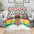 Burkina Faso Blanket with Red Green Black Geometric Design - Wonder Print Shop