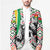 Burkina Faso Blazer with Red Green Black Geometric Design - Wonder Print Shop