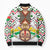 Burkina Faso Bomber Puffer Jacket with Red Green Black Geometric Design - Wonder Print Shop