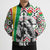 Burkina Faso Bomber Puffer Jacket with Red Green Black Geometric Design - Wonder Print Shop